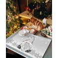 thumbnail image 2 of Christmas Placemats Set of 6 Gnome Gray Snowflake Christmas Placemats for Dining Table Snow Table Mat Winter Holiday Home Party Kitchen Table Decorations, 2 of 6