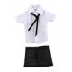 thumbnail image 3 of Ropa para figuras femeninas en miniatura, falda corta, camisa con , ropa para figuras de acción, para de muñecas femeninas de 6 pulgadas, 1/12 Camisa blanca, 3 of 8