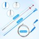 thumbnail image 4 of Kit de desatascador de desagües 7 en 1, 5 piezas de 61 cm (24 pulgadas), limpiador de desagües de acero inoxidable de 61 cm y cepillo de limpieza de desagües de 130 cm (51,18 pulgadas), desatascador, 4 of 5