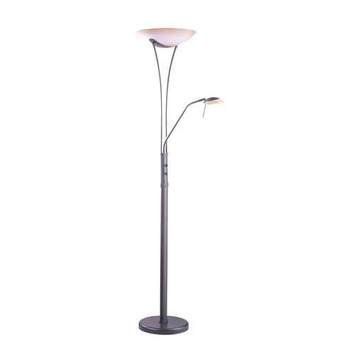 Kendal Lighting Cannes 71 Torchiere, Plymouth Bronze Mica Shade Torchiere Floor Lamp