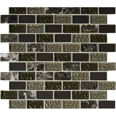 MSI Sonoma Blend 12 in. x 12 in. x 8 mm Glass Stone Mesh-Mounted Mosaic Tile (10