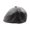 Black cap, variant on Khaki Men's Newsboy Cowskin Leather Octagonal Cap Male Beret Autumn Winter Men Vintage Duckbill Hats ,Classic Design