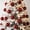 Red_Hot#1526, variant on Velvet Fabric Covered Christmas Ball Ornaments with Rhinestones and Pearl Accents, 8cm Christmas Tree Decorations, Red Green Champagne Beige, 1 Count