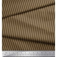 thumbnail image 2 of Soimoi Brown Cotton Voile Fabric Vertical Stripe Printed Craft Fabric by the Yard 42 Inch Wide, 2 of 3