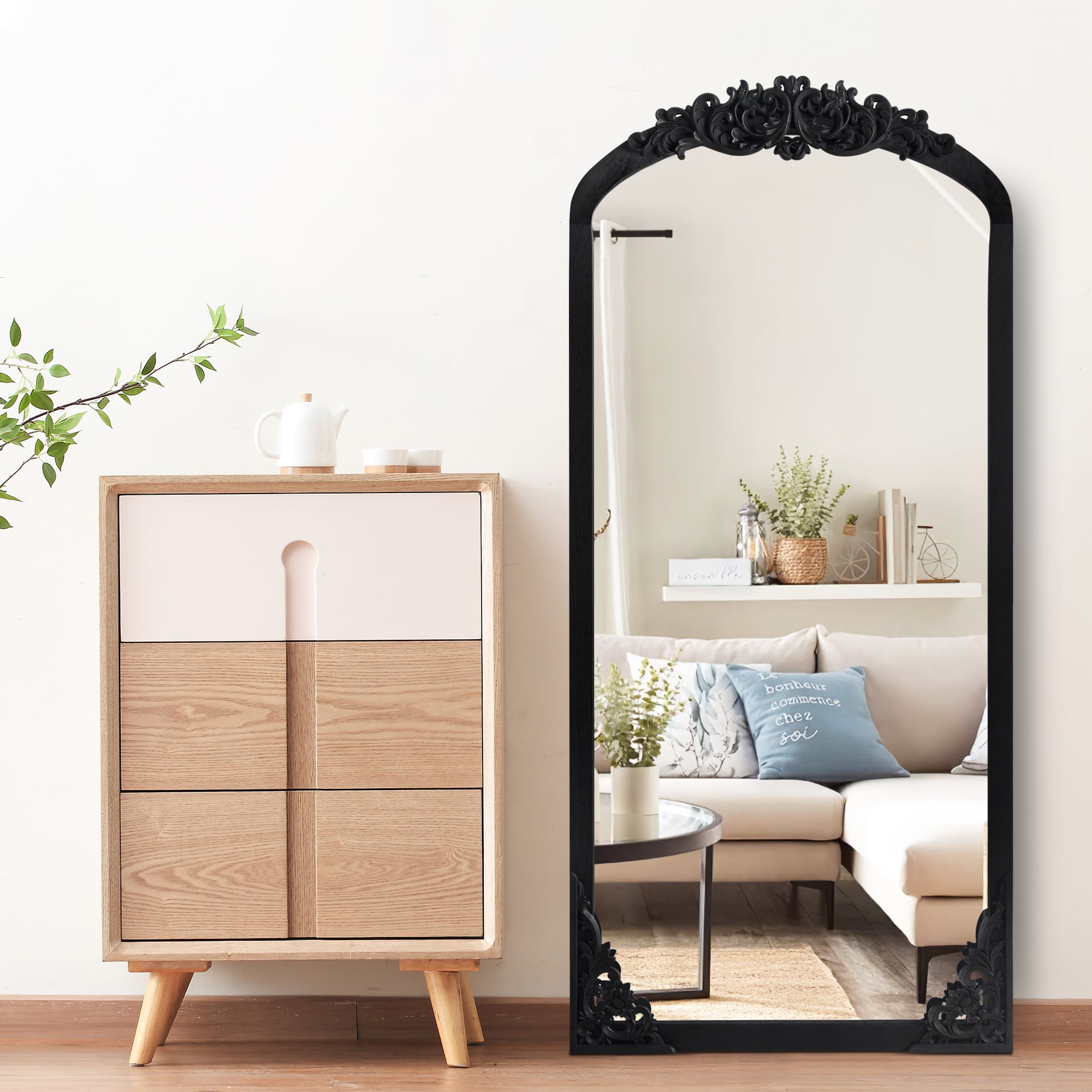 NeuType Arch Mirror FullLength Mirror Vintage Decorative Mirror,64"*22