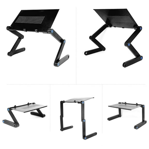 Raindrops Adjustable Laptop Holder Laptop Stand Portable Folding Aluminium Alloy Computer Desk (Standard Pattern without Mouse Board and Cooling Fan)