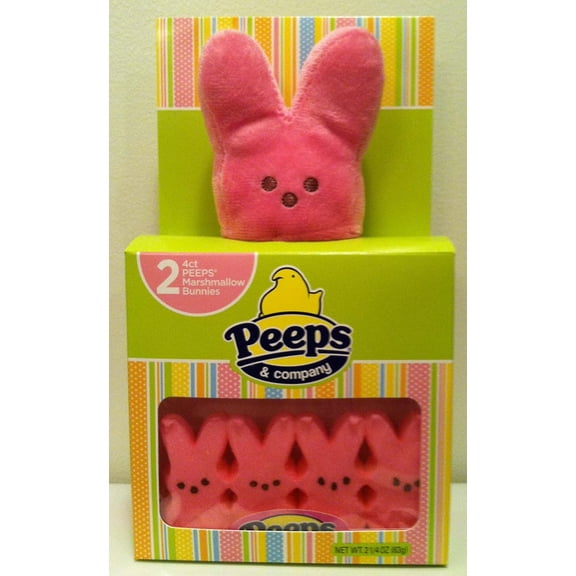 Peeps 8 Count with Plush Bunny (Pink) New