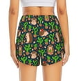 thumbnail image 4 of Vsdgher Cute Hedgehogs Cactus Blue Print Women's Running Double Layer Shorts High Waisted with Pockets Elastic Yoga Workout Athletic Gym Sports, 4 of 8