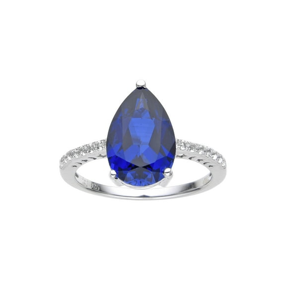 Ceylon Sapphire Teardrop Ring