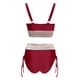 thumbnail image 4 of WILLBEST conjunto de Bikini de Cintura Alta para Mujer, Traje de Baño de Dos Piezas con Cordón y Bloques de Color, 4 of 4