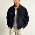 thumbnail image 3 of Hvogkswy Vintage Washed Jean Jacket Men Long Sleeve Button Denim Jackets Lightweight Work Jean Jacket Coat with Pockets, 3 of 7