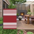 thumbnail image 4 of Red Striped Garden Flag 12 x 18 Inches, Modern Farmhouse Stripe Minimalist Abstract Weather Proof Outdoor Patio Flags Double Sided Small Garden Decoration for Yard Outside Home, 4 of 9