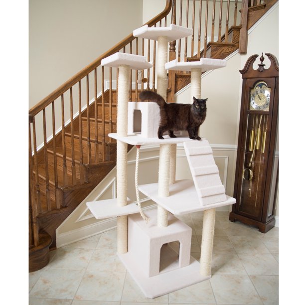 Armarkat Classic real wood Cat Tree Model B8201, 82 inch Ivory