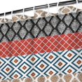 thumbnail image 4 of Extra Long Boho Shower Curtain 72x84 Inches - Vintage Floral & Tropical Leaves Pattern, Waterproof Bohemian Bathroom Decor with 12 Hooks, Tribal Rustic Style, 4 of 5