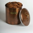 thumbnail image 2 of Hammered Antique Copper Stainless Steel Cookie Jar, Cute Cookie Container, Decorative Kitchen Food Storage Holder for Cookies, Biscuits, and Baked Treats, with Rubber seal lid,TG-1844AC, 2 of 3
