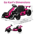 thumbnail image 2 of TROPOW Kids Cars Electric Ride On,24V Kids Go Kart,300W Powerful Electric Drift Kart Car with Adjustable Seat,IDE On Toy with 4 Speed Mode,Brake Pedal for Age 6-12,Christmas Gift for Kids,Rose Red, 2 of 7