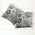 thumbnail image 6 of Ambesonne Ethnic Throw Pillow Cover 2 Pack, Mosaic Look Azulejo Inspired, 20", Off White Cadet Blue, 6 of 7