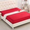 thumbnail image 1 of Sábana ajustable Nrmrqz Queen, ultra suave, cómoda y duradera, tamaño matrimonial, sábanas de algodón sólido, sábana de seda, protector de colchón todo incluido, dormitorio, apartamento para adultos, 1 of 3