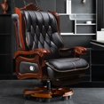 thumbnail image 4 of Massage Recliner Office Chair Rolling Meditation Computer Leather Office Chair Bedroom Silla De Escritorio Salon Furniture My Lux Decor Round, 4 of 14