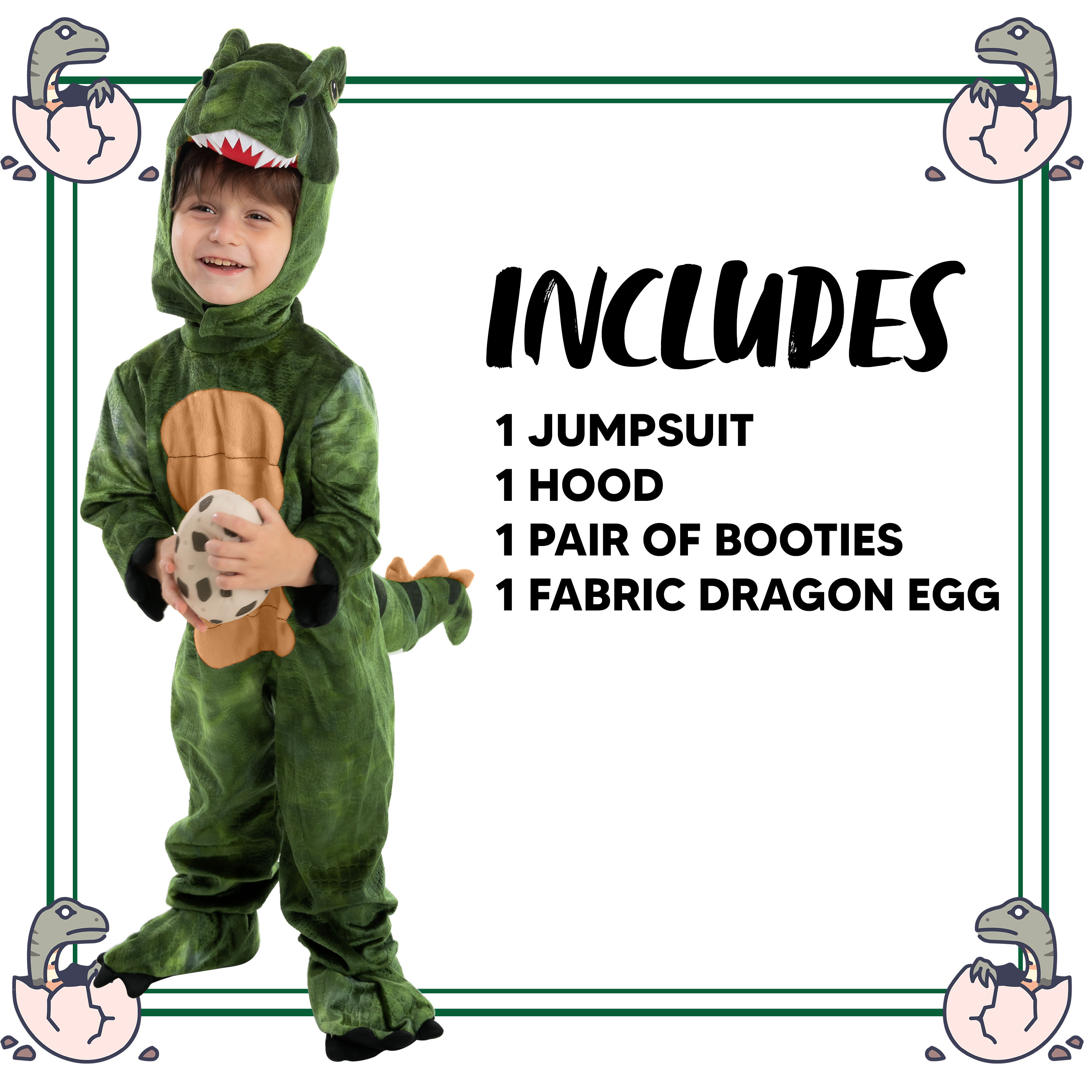 Joyfy Halloween T-Rex Dinosaur Costume with Eggs for Kids photo 2