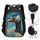 thumbnail image 3 of Fotbe Blue Watercolor Duck Mochila con Estampado y Puerto USB para Hombre y Mujer, Mochila Antirrobo, Mochila de Viaje, Mochila Escolar, Mochila Universitaria, 3 of 7