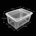 thumbnail image 2 of Professional Plastic Reptile Incubator Spider Frogs Lizard Container Hatching Terrariums Feeding Box Breeding Box(Black 1pcs), 2 of 5