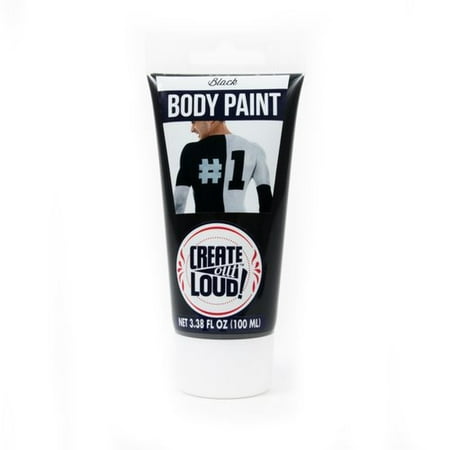 Create Out Loud Black Body Paint 3.4 Fl. Oz. (Best Body Paint For Cosplay)