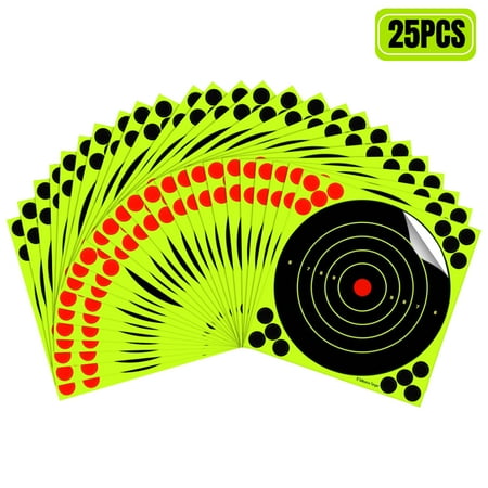 25/50Pcs Self Adhesive Targets Paper Reactive Practice 8 x 8