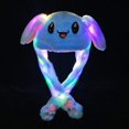 thumbnail image 1 of Gorro con orejas de conejo para niños y adultos, gorro de felpa brillante con LED, 1 piezas, Kawaii, con orejeras, 1 of 3