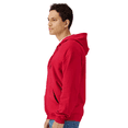 thumbnail image 4 of Gildan Softstyle Full-Zip Hoodie, Ring-Spun Cotton Midweight Fleece Sweatshirt, Red, M, 4 of 5