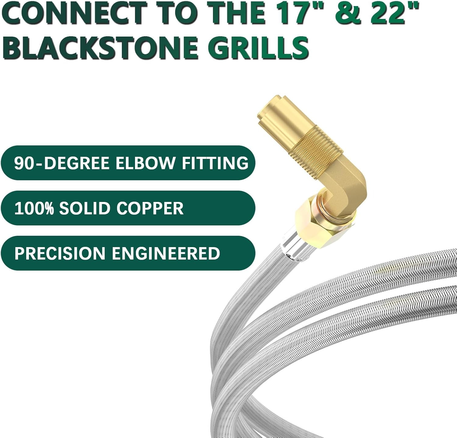 Upgrade 6FT Braided Propane Regulator and Hose with Gauge, QCC1 Propane Adapter Hose Regulator for 20lb Tank with Elbow Adaptor, Replacement Part for Blackstone for Weber LP Gas Grill Heater Fire Pit