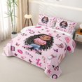 thumbnail image 3 of spefrowx Cute Fashion Beauty Quilt Full for Girls, Cartoon Star Butterfly Full Bedspread Sets, 3-Piece, 3 of 7