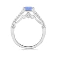 thumbnail image 2 of Angara Natural 0.75 Ct. Tanzanite with Diamond Classic Ring in 14K White Gold for Women (Ring Size: 12), 2 of 8
