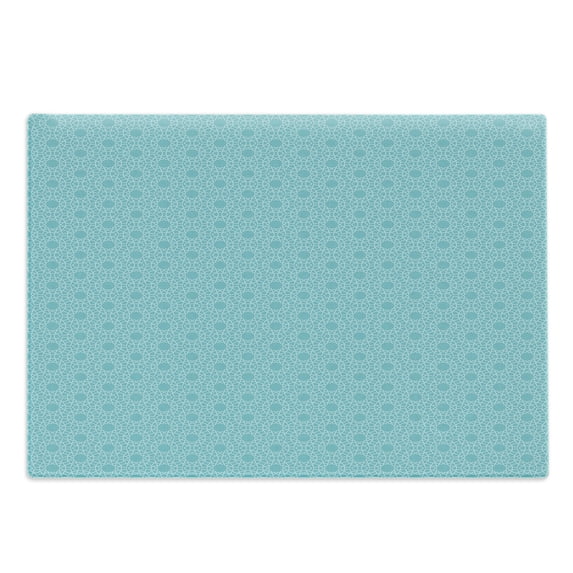 Orient Cutting Board, Geometric Inspired Oriental Motif Outline Eastern Star Graphic, Decorative Tempered Glass Cutting and Serving Board, in 3 Sizes, by Ambesonne