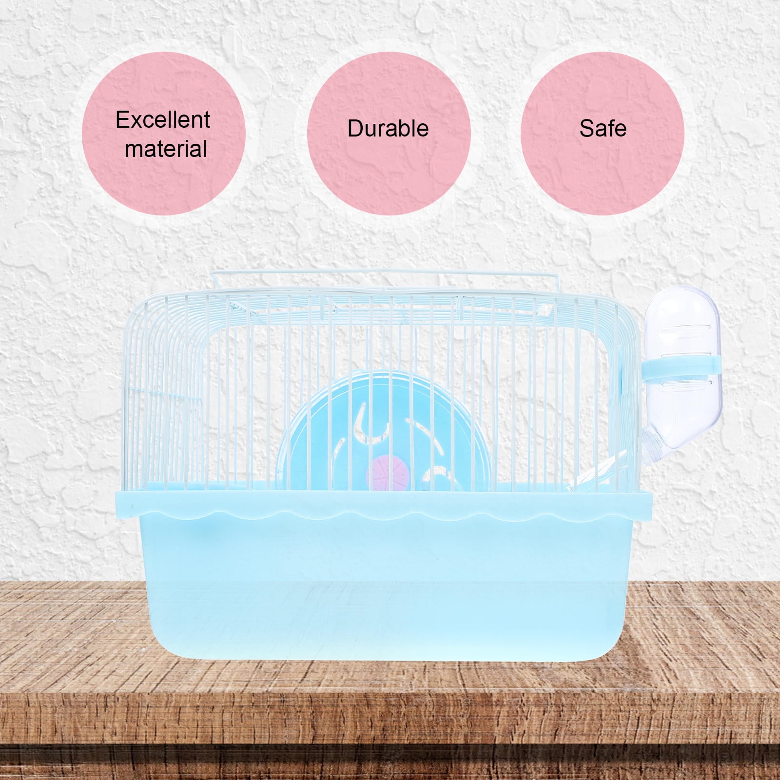 Phenofice Portable Single-Layer Pet Cage for Hamsters Chinchillas Travel Use