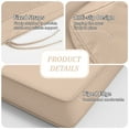 thumbnail image 4 of Snubbull 3 Pack Loveseat Cushion Set, 36" x 18" x 3" Waterproof Outdoor Chair Replacement Cushions for 4-Seater Wicker Rattan Patio Furniture, Sand, 4 of 6