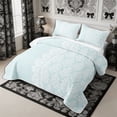 thumbnail image 3 of Manfei Boho Damask Twin Quilt Set 2 Pieces,Dreamy Princess Twin Coverlet Set,1 Bedspread and 1 Pillowcase, 3 of 7