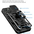 thumbnail image 3 of Allytech Case for iPhone 14 Pro, iPhone 14 Pro Case with Slide Lens Cover, [Rotated Ring Kickstand] Heavy Duty [Military Grade Protection] Silicone Shockproof Rugged Case - Gold, 3 of 10