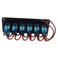 thumbnail image 3 of LED Toggle Switch Panel, 6 Gang Rocker Switch Temperature Resistant Overcurrent Protection IP65 Waterproof  for 12-24V Vehicles Yachts SUV Trucks, 3 of 7