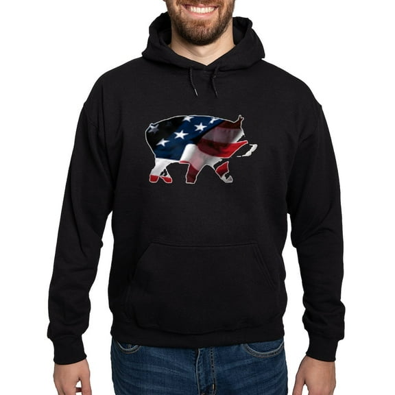 CafePress - Pig Hoodie (Dark) - Pullover Hoodie, Classic, Comfortable Hooded Sweatshirt