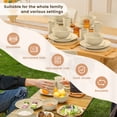 thumbnail image 5 of Homienly 24-Piece Wheat Straw Dinnerware Set, Service for 6, Reusable Plates, Bowls & Cups, Microwave & Dishwasher Safe, Beige, 5 of 7