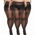 thumbnail image 1 of Chenchen Plus Size Sheer Tights for Women,20D Control Top Pantyhose Reinforced Toes High Waist Stockings 3 Pairs 1XL-6XL, 1 of 1