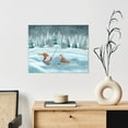 thumbnail image 6 of Xecao Gnome And Red Fox Fishing for Waterproof Framed Canvas Art - Modern Home Decor with Real Wood Frame for Gifting and Interior Design,Horizontal, 6 of 6
