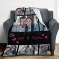 thumbnail image 3 of Custom Blanket Personalized Blanket with Photos Text Gift on Birthday Christmas Customized Picture Throw Blanket for Adult Men Women, 3 of 6