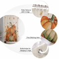 thumbnail image 3 of Fall Thanksgiving Shower Curtain, 72" x 72", Pumpkin Watercolor Botanical Maple Leaves Waterproof Bathroom Curtain Washable Shower Curtain Set with 12 Hooks, 3 of 6