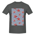 thumbnail image 4 of Bingfone Starfish Navy Blue Stripe Men'S Loose Fit Short-Sleeve Pocket T-Shirt, 4 of 7