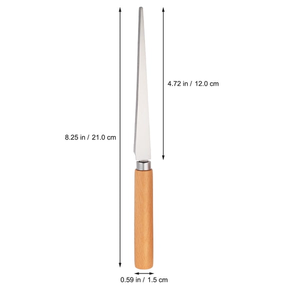 2PCS Stainless Steel Carving Art Tool Wooden Handle Fettling Knife