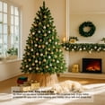 thumbnail image 3 of Gardenised Natural Wood Christmas Tree Collar Box with Slatted Panel Design Foldable Tapered Base Cover for Holiday Tree Stand Skirt Alternative for Indoor Seasonal Displays and Festive Home Decor, 3 of 8