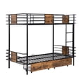 thumbnail image 5 of Euroco Metal Twin XL over Twin XL Bunk Bed with Storage Drawers, Black, 5 of 11