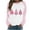 #0375-Pink, variant on Uootdi Christmas Tree Snowflake Christmas Lights Printed Long Sleeve Sweatshirt Gift For Women Santa Christmas Class Graphic Patchwork Pullover Xmas